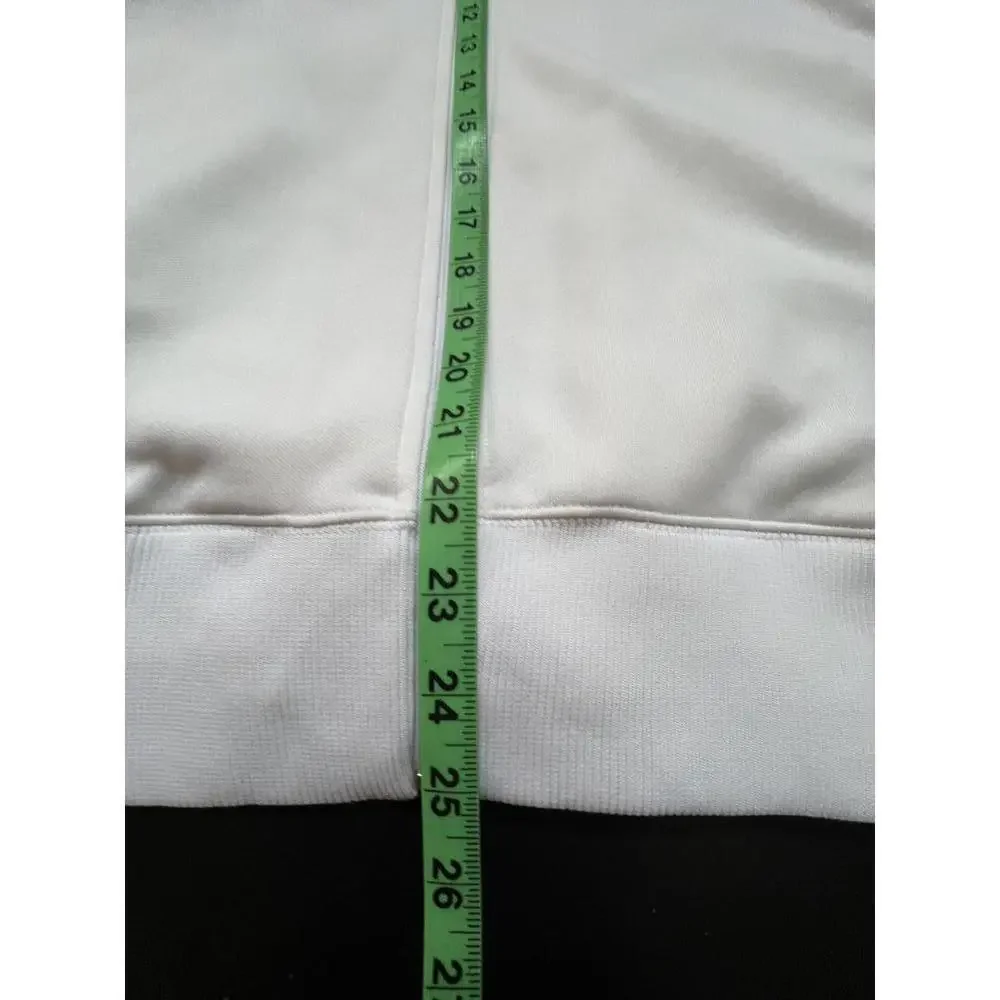 The North‎ Face White Men's Full Zip Jacket w/ Orange Logo - XL